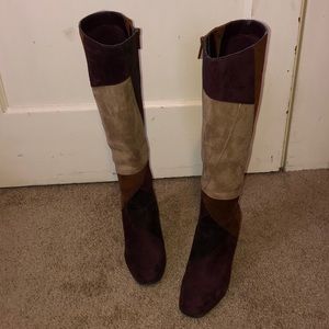 DSW - High Heel Patchwork Boots